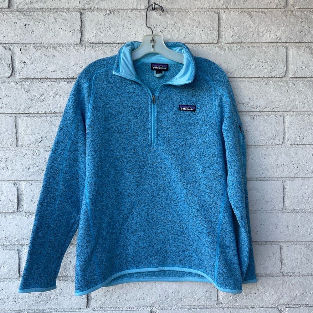 Patagonia - Heathered Blue 3/4 Fleece Zip